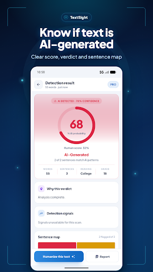 TextSight: Detect & Humanize Screenshot 1