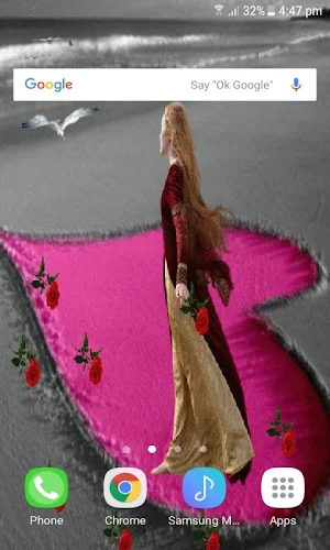 Heart On Beach Live Wallpaper Screenshot 0