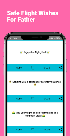 Safe Flight Wishes For Father Screenshot 3