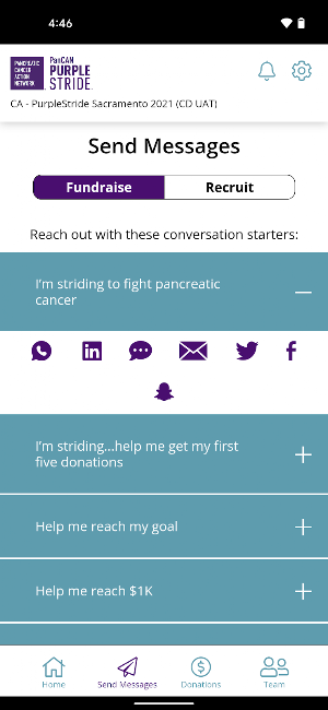 PurpleStride Screenshot 2