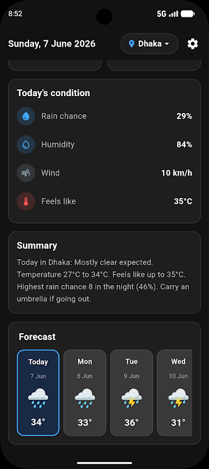 BD Weather: Senior Friendly Screenshot 3