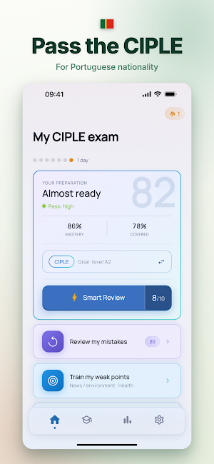 Portuguese A2 Citizenship Test Screenshot 0