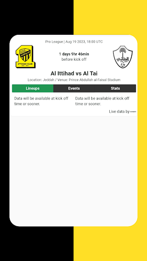 Al Ittihad Saudi Livescore Screenshot 1