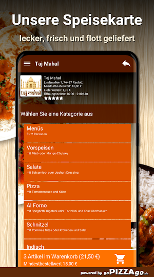 Taj Mahal Rastatt Screenshot 3