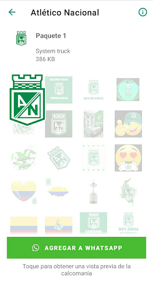 Stickers Atlético Nacional Screenshot 3