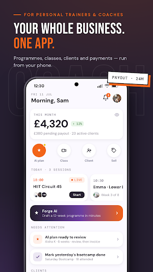 NForge: Personal Trainer App Screenshot 0