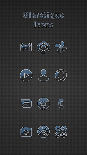 Glasstique Blue Icons Screenshot 0