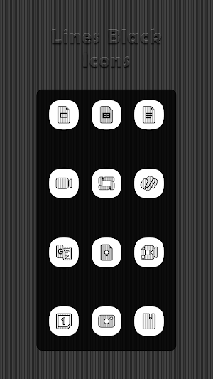 Vertical Black Lines Icons Screenshot 1