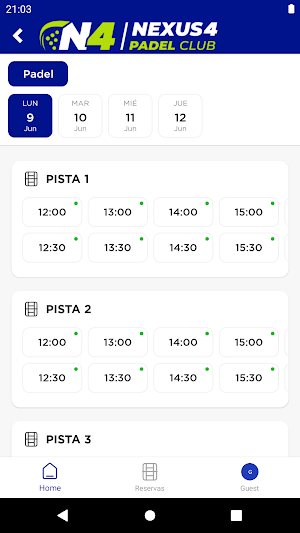 NEXUS 4 PADEL CLUB Screenshot 2
