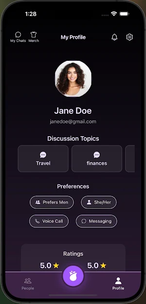SpendHer Hotline Screenshot 2