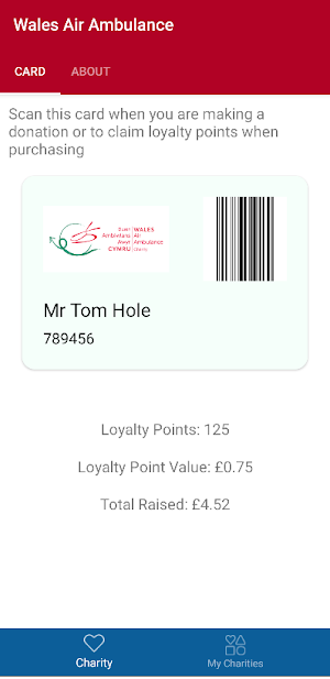 Charity Card Screenshot 0