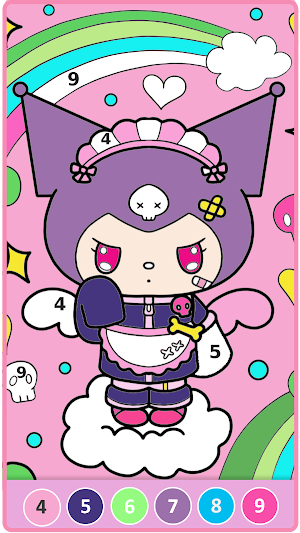 Ku-Romi Coloring By Number Screenshot 0