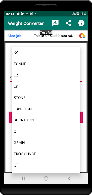 Weight Converter Kg & Gram Screenshot 3