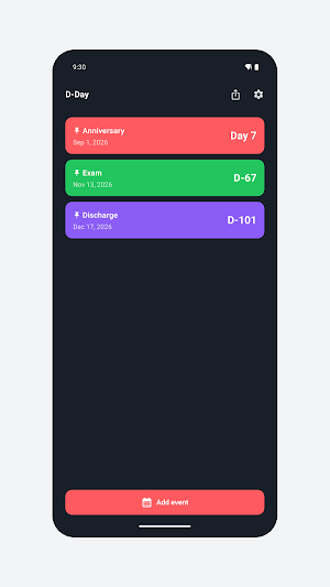 D-Day: Countdown & Widget Screenshot 0