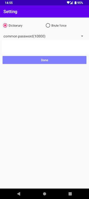 ZIP password recovery Screenshot 1