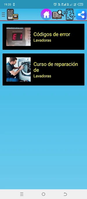 Códigos de error de lavadoras Screenshot 0