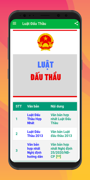 Luật Đấu Thầu Screenshot 1