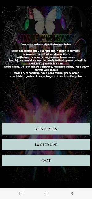 Radio de witte vlinder Screenshot 1