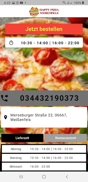 Happy Pizza Weißenfels Screenshot 1