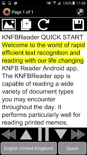 KNFB Reader Enterprise Screenshot 1