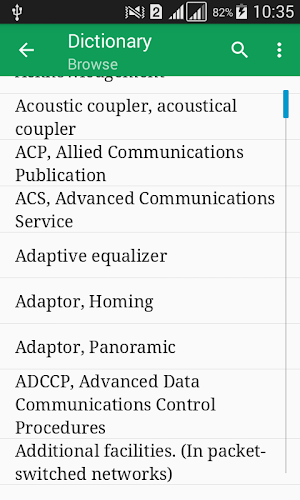 Telecommunications Dictionary Screenshot 0