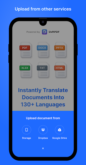 DeftPDF Document Translator Screenshot 1