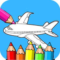 airplane cartoon coloring