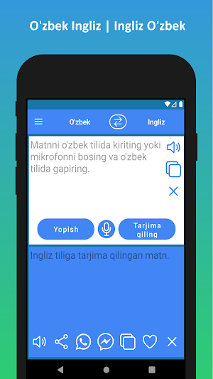 Ingliz tilidan O'zbek tiliga Screenshot 0