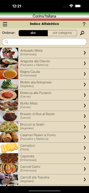 Cocina Italiana Screenshot 2