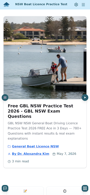 Boat Licence Practice Test Screenshot 1