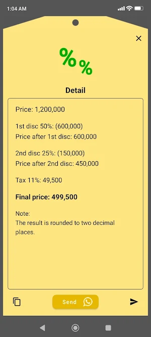Double Discount Calculator Screenshot 2