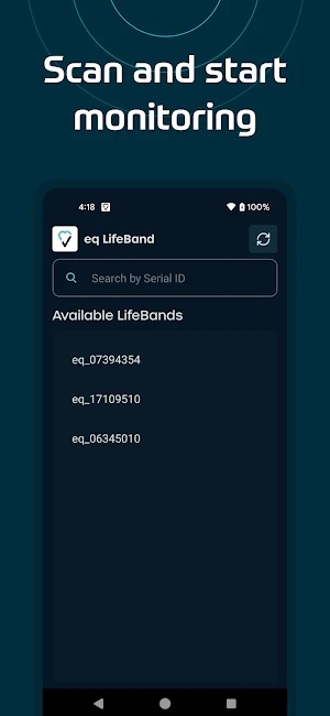 eq LifeBand Screenshot 1