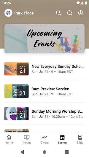 Park Place Church Screenshot 2
