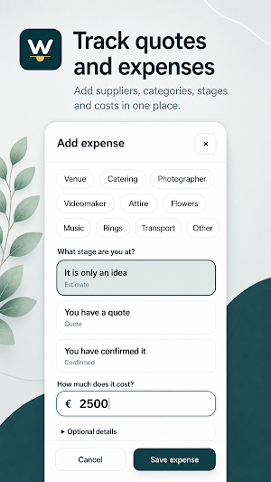 WedBalance: Wedding Budget Screenshot 3