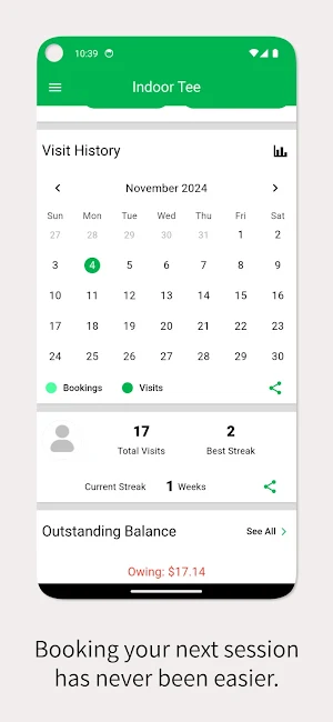 Indoor Tee Screenshot 1