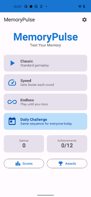 MemoryPulse - Test Your Memory Screenshot 1