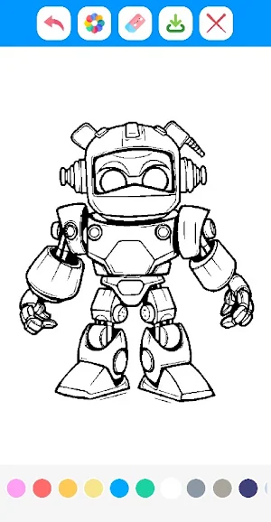 Little Mecha Coloring Book Screenshot 1