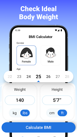 BMI Calculator - Ideal Weight Screenshot 3