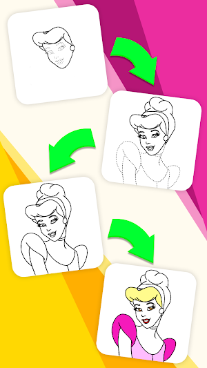 How To Draw Princess - Princess Coloring Screenshot 1