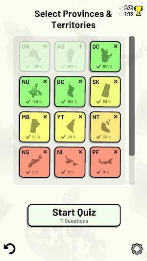 Canadian Province & Territory Quiz - Maps & More Screenshot 2