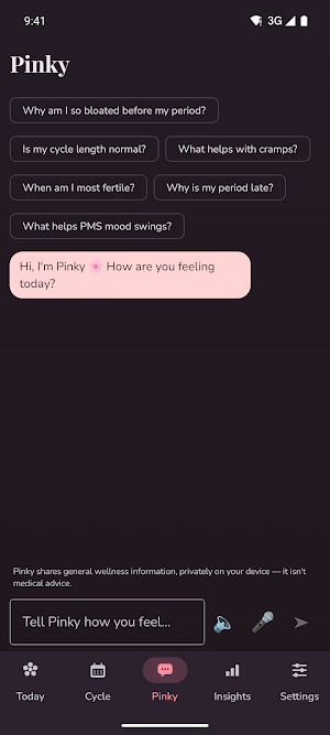 PinkyBloom: Period Tracker Screenshot 2
