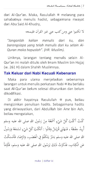 Model Penulisan Kitab Hadits Screenshot 3