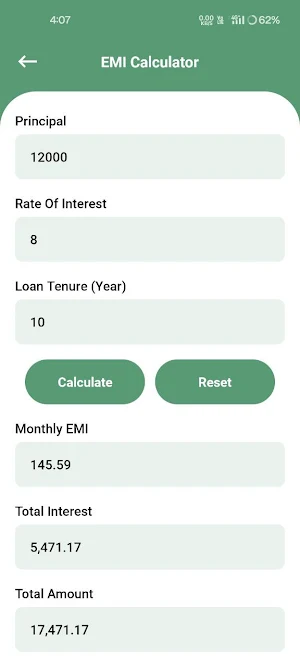 EasyLoan - EMI Loan Calculator Screenshot 1
