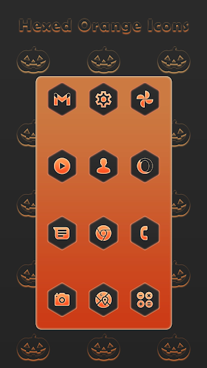Halloween Hexed Orange Icons Screenshot 0