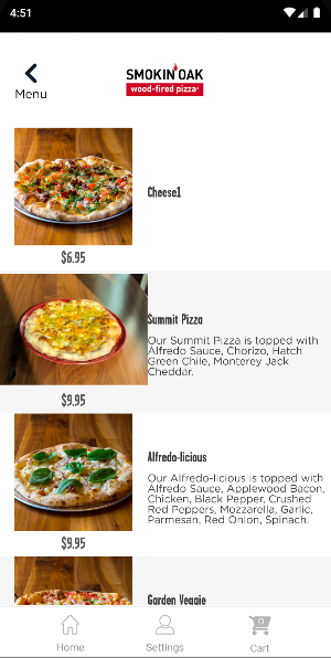 Smokin’ Oak Wood Fired Pizza Screenshot 2