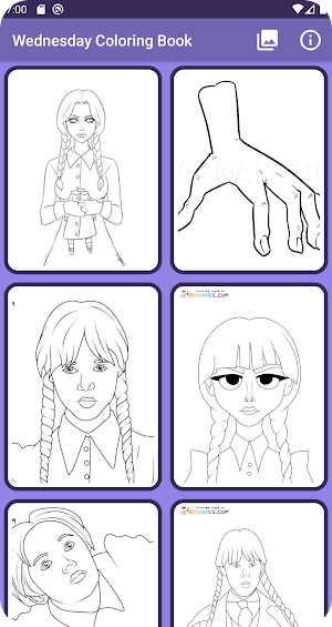 Colors: Wednesday Addams Screenshot 1