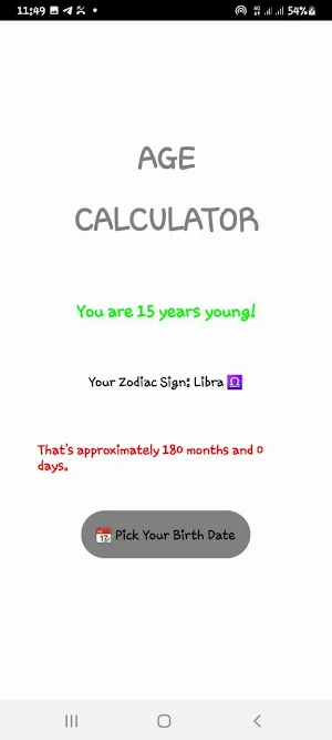 Age Calculator Screenshot 1
