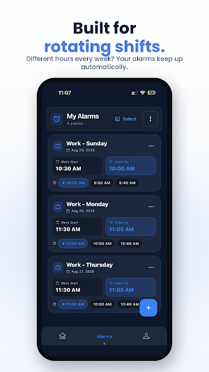 Rise Right: Shift Work Alarm Screenshot 1