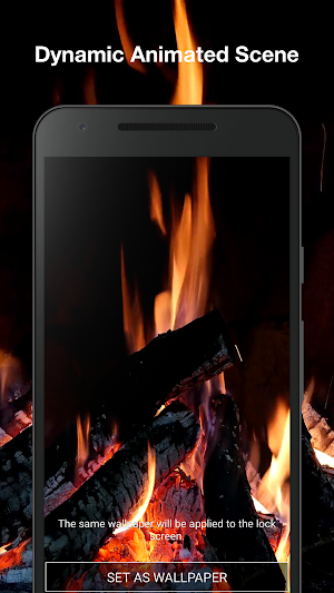 Real Fireplace Live Wallpaper Screenshot 1