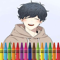 Anime Male Coloring Book